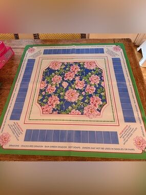 Floral Mah Jong Mat